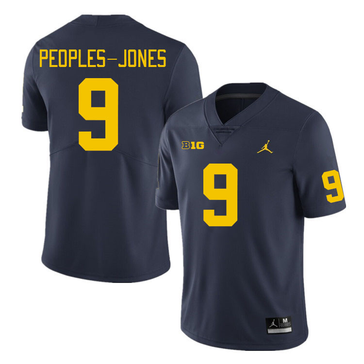 Michigan Wolverines #9 Donovan Peoples-Jones College Football Jerseys Stitched Sale-Navy